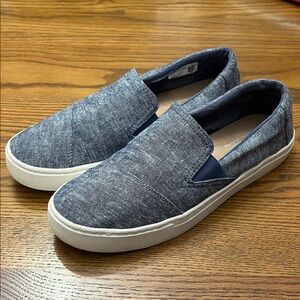 Toms Blue Denim Slip-On Loafers